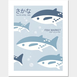 Fish market, Japanese art, Posters aesthetic, Kitchen art, Exhibition poster, Food art, Vintage, Retro Posters and Art